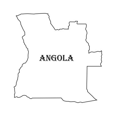 Angola ülke haritası vektör illüstrasyonu basit tasarım