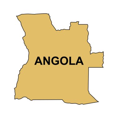 Angola ülke haritası vektör illüstrasyonu basit tasarım