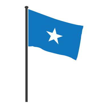 Somali bayrak ikonu vektör illüstrasyon sembolü tasarımı