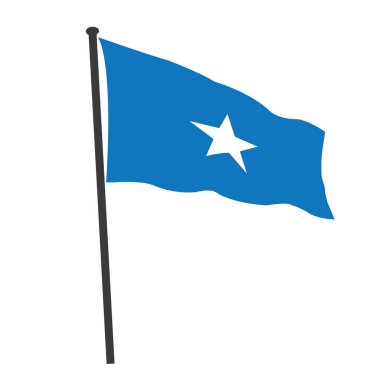 Somali bayrak ikonu vektör illüstrasyon sembolü tasarımı