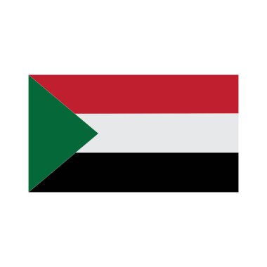 Sudan bayrak ikonu vektör illüstrasyon sembolü tasarımı