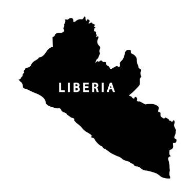 Liberya ülke haritası vektör illüstrasyonu basit tasarım