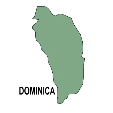 Dominica vektör illüstrasyon sembolü tasarımı haritası