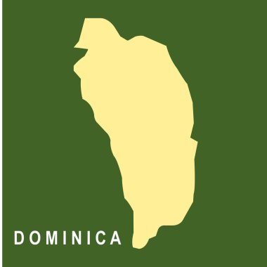 Dominica vektör illüstrasyon sembolü tasarımı haritası