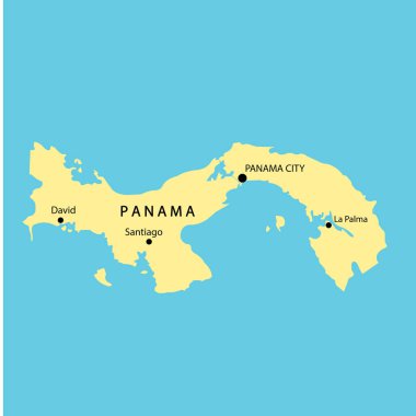 Panama haritası simgesi vektör illüstrasyonu basit tasarım