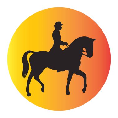 Süvari simgesi vektör gösterim sembolü tasarımı