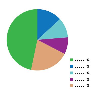 İstatistik vektör simgesi, bilgi grafiği sembolü. Modern, basit düz vektör çizimi.