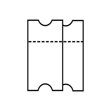 bilet simgesi vektör illüstrasyon logosu tasarımı