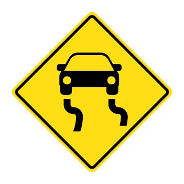 Trafik sembolleri ve yol güvenlik işaretleri vektörü basit tasarım