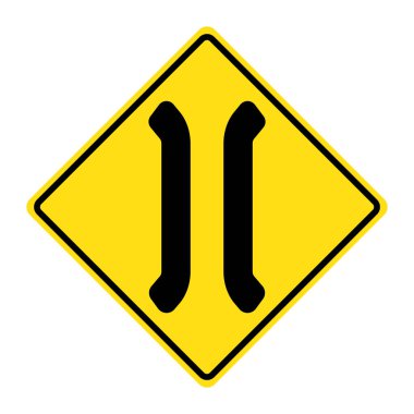 Trafik sembolleri ve yol güvenlik işaretleri vektörü basit tasarım