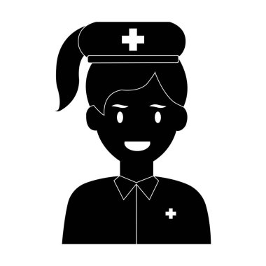 Hemşire simgesi çizimi basit tasarım