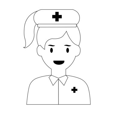 Hemşire simgesi çizimi basit tasarım