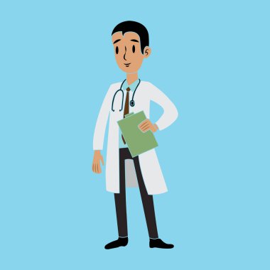 Sağlık çalışanı doktor ikon vektör illüstrasyon sembolü tasarımı