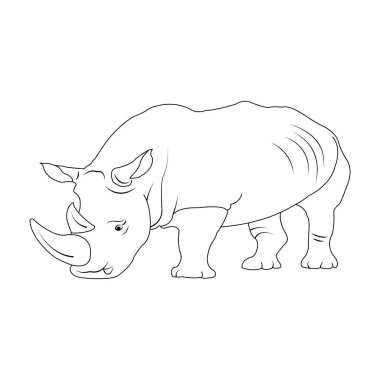 Gergedan simgesi vektör illüstrasyon sembolü tasarımı