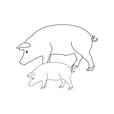 Domuz simgesi vektör illüstrasyon tasarımı
