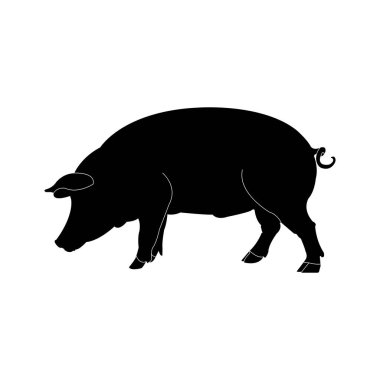Domuz simgesi vektör illüstrasyon tasarımı