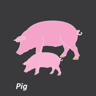 Domuz simgesi vektör illüstrasyon tasarımı