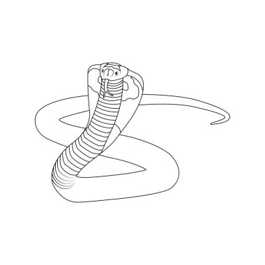 Yılan simgesi vektör illüstrasyonu basit tasarım