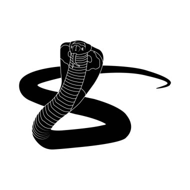 Yılan simgesi vektör illüstrasyonu basit tasarım