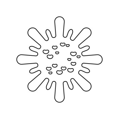 Bakteri, mikrop, virüs ikonu vektörü bir sembol