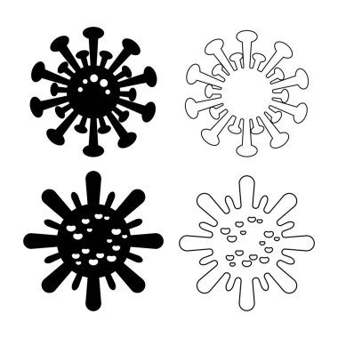 Bakteri, mikrop, virüs ikonu vektörü bir sembol