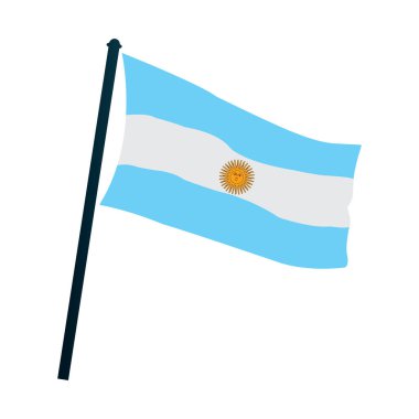 Arjantin bayrağı vektör illüstrasyon tasarımı