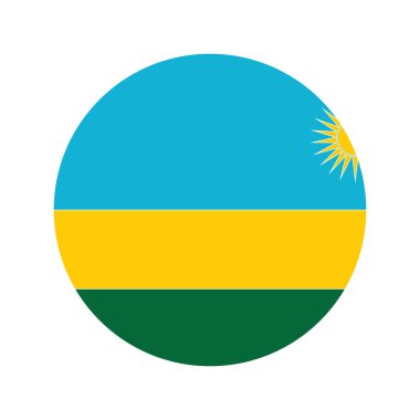 Ruanda ikon vektör illüstrasyon tasarımının ulusal bayrağı