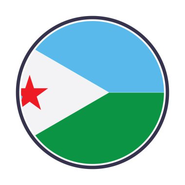 Djibauti ülke bayrağı vektör illüstrasyon tasarımı