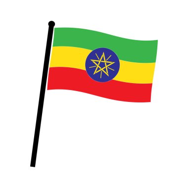 Etiyopya Bayrak vektör illüstrasyon tasarımı