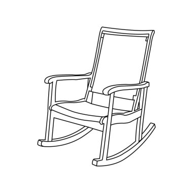 Sallanan sandalye simgesi vektör illüstrasyon tasarımı