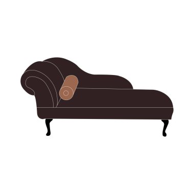 Koltuk sandalye simgesi vektör illüstrasyonu basit tasarım