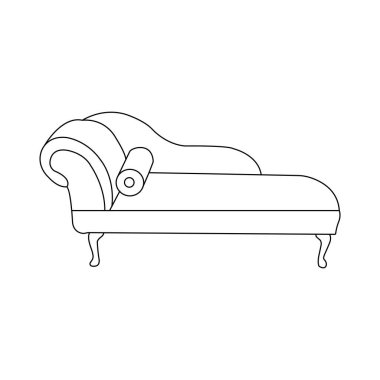 Koltuk sandalye simgesi vektör illüstrasyonu basit tasarım