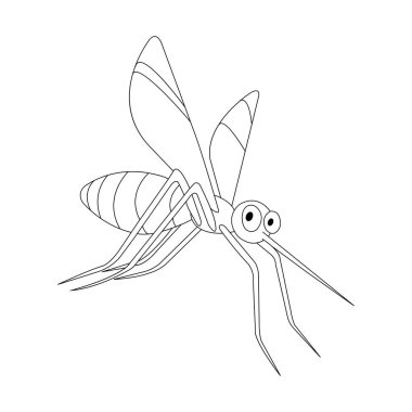Sivrisinek simgesi vektör illüstrasyonu basit tasarım