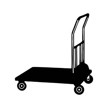 Tramvay simgesi vektör illüstrasyonu basit tasarım