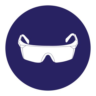 Kaynak gözlüğü ikon vektör illüstrasyon sembolü tasarımı