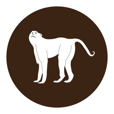 Maymun simgesi vektör illüstrasyon sembolü tasarımı