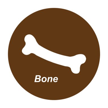 Kemik ikonu. vektör illüstrasyonu basit tasarım