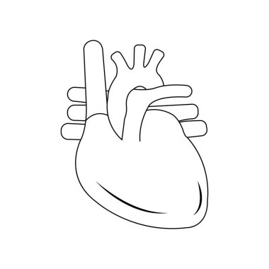 kalp ikonu vektör illüstrasyon tasarımı