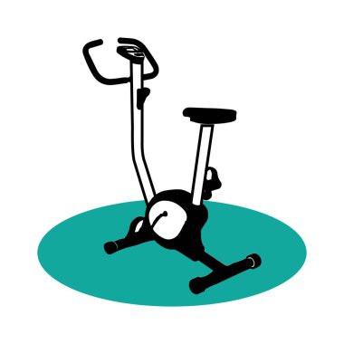 fitness vektörü basit tasarım için dönen bisiklet simgesi