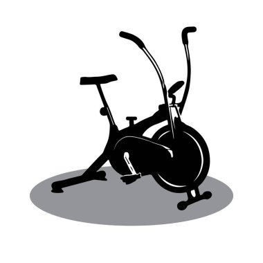 fitness vektörü basit tasarım için dönen bisiklet simgesi