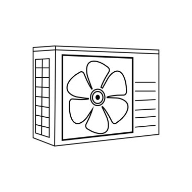 Siimple Design outdoor klima ikonu vektör çizimi