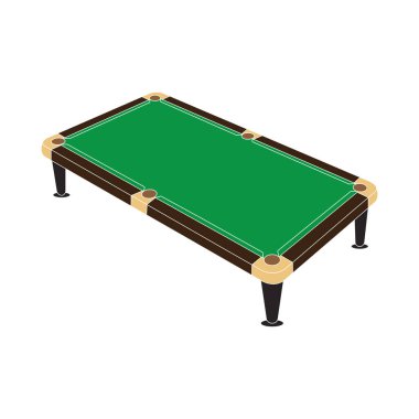 Bilardo masası simgesi vektör illüstrasyon tasarımı