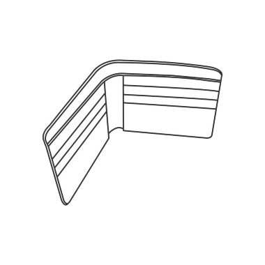 Erkeklerin Cüzdan simgesi vektör illüstrosm basit tasarım