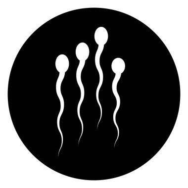 Sperm simgesi vektör illüstrasyonu basit tasarım