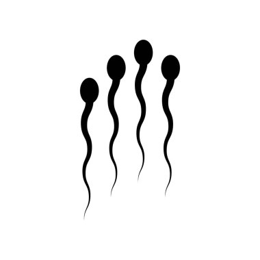 Sperm simgesi vektör illüstrasyonu basit tasarım