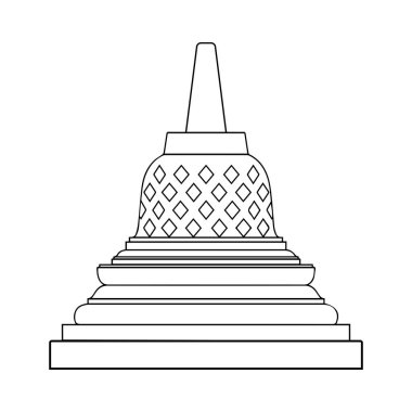 Tapınak simgesi vektör illüstrasyonu basit tasarım