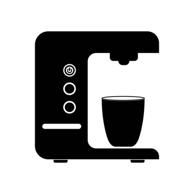Kahve makinesi simgesi vektör illüstrasyonu basit tasarım