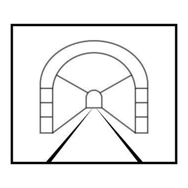 tünel simgesi tasarımı vektör çizimi 