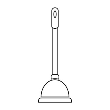 Tuvalet pompası ikon vektör çizim şablonu.