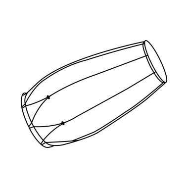 Kendang simgesi, geleneksel Endonezya müzik aleti, vektör illüstrasyon sembolü tasarımı